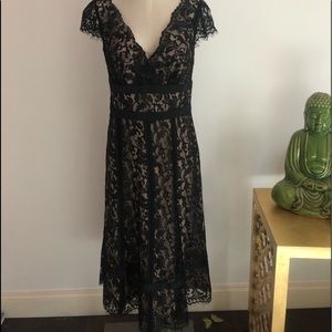Black lace cocktail dress